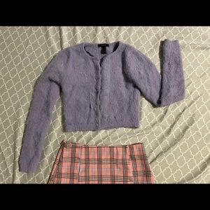 purple crop sweater